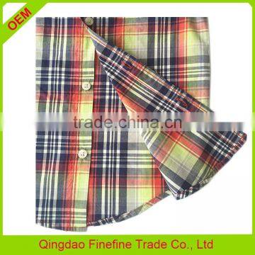 High End Fashion Short Sleeve Kids Grid Shirts photo-3