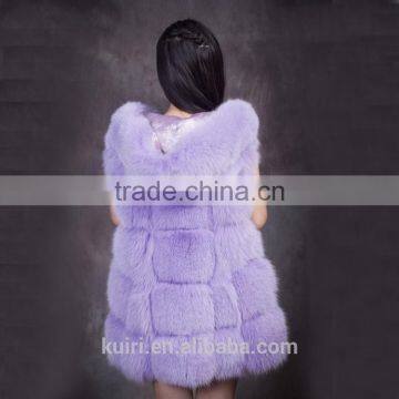 2016 Hot Sales Europe Style Made in China Woman Real Fox Fur Skin Fur Gilet photo-2