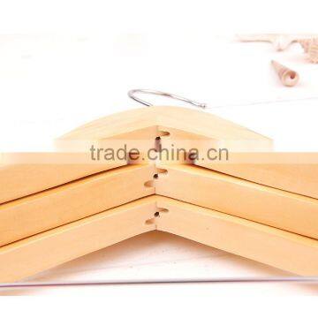 Brand New Arc-curved Wooden Hanger Stripe Texture Wooden Clothes Hanger Beautiful Texture Wooden Shirts Hanger photo-2