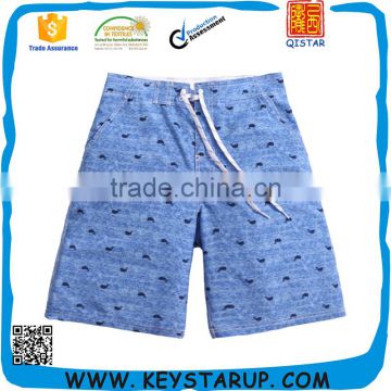 Custom Sublimation Drawstring 4 Way Stretch Mens Light Blue Board Shorts