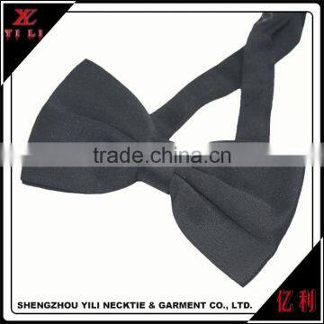 Solid Black Color Mens Bow Ties For Meeting Working