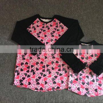 Boya Baby Easter Boutique Clothing Ruffle Raglan T-shirt With Bunny Printed Pattern photo-6