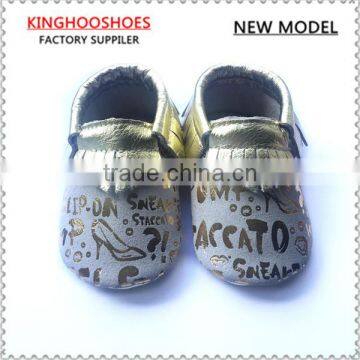 Handmade Baby Moccasins soft sole baby shoes 100% Genuine Leather Bow Moccasin Soft Sole Slip on Baby Shoes