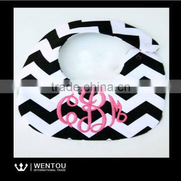 Wholesale Chevron Monogram Seersucker Bib photo-2