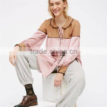 2017 OEM Spring Silky Sheer Femme Scalloped Trim Sleep Shirt photo-5