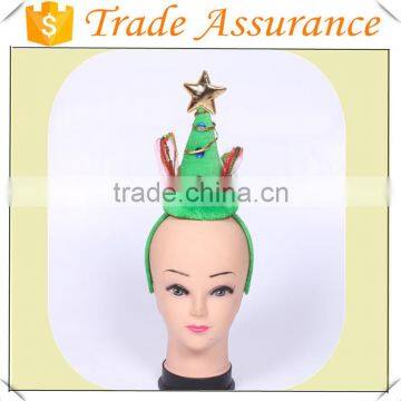 Factory Sale Novelty Green Sequin Christmas Tree Headband Christmas Xmas Festive Headband
