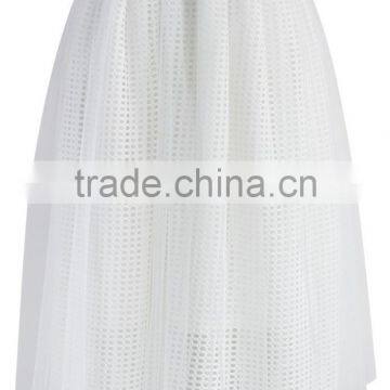 2016 Guangzhou Shandao Factory Custom Summer Women High Fashion White Ruffle Knee Length Tulle Tutu Skirt photo-2