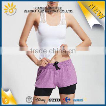 China manufacturer fitness running ladies mesh tank tops