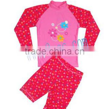 kids long sleeve cute rash t shirt for girl 2014