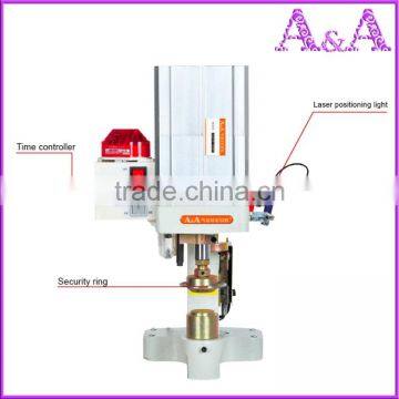 Security three heads pneumatic button attaching machine