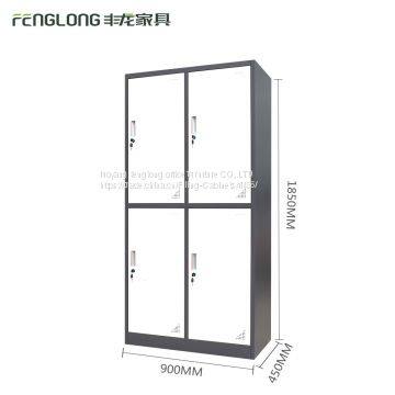 Knock-Down 2 Tier 4 Door Metal Lockers/Cabinet, Clothing Wardrobe photo-2