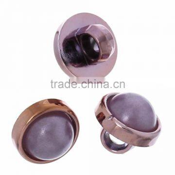 Wholesale Round Purple Pearl Imitation Resin Shank Button photo-3