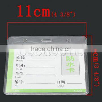 High Quality Plastic Transparent Horizontal Men Card Holder Badge Pouches photo-2