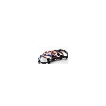 Adjustable Size Rope Braided Color Power Balance Silicone Bracelet