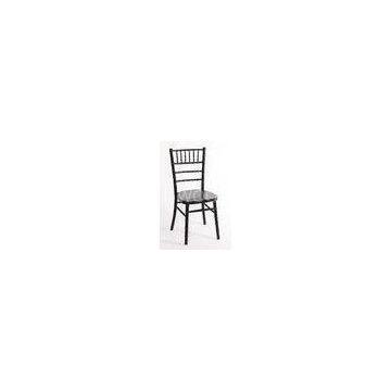 Contemporary Armless UK Wood Chiavari Chair , Hotel Banquet Black Stackable Chair