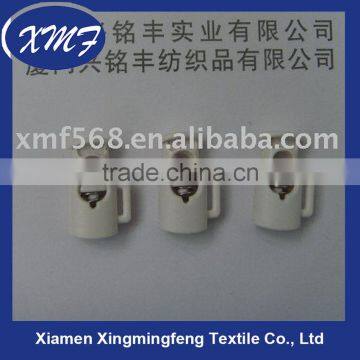 White string stopper,rope cord lock