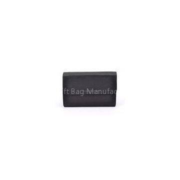 Fashion Black Mens Leather Bag / Wristlet Bag for Business Work