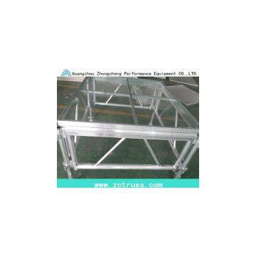 stage weddin party  alumminum stage performacetempered glass stage