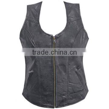 ladies pu vest women lady faux fashion leather waistcoat