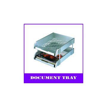 2-layers silver a4 ps files tray