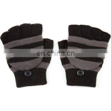 fashional cheaper factory directly sell soft cozy knit stripe mitten