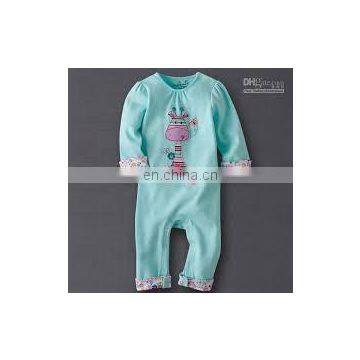 Baby romper with contrast colour sleeve cuff available