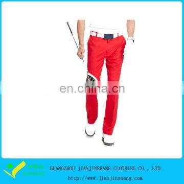Bright Red 100 Polyester Fitness Fashion Popular Golf Long Pants