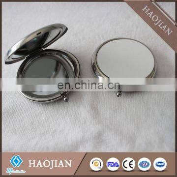 blank sublimation metal pocket mirror makeup double sided mirror