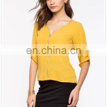 New Style Rounded Back Hem Women Daily Smart Casual Wear Blouse photo-4