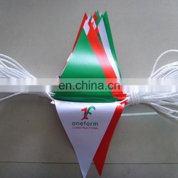 MULTICOLOR BUNTING FLAG, 30 M (L) ,PVC SAFETY FLAG high quality for building sites from wenzhou Fly craft