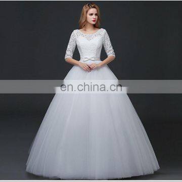HS1633 2017 Sweetheart Embroidered Luxury Long Sleeve Bridal Gown Chic Wedding Dresses photo-2