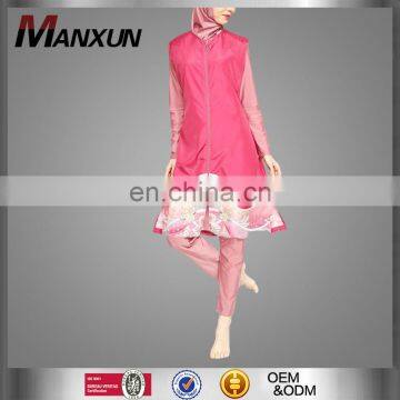 Pink girl new style muslim swimming wear wholesale high quality turkey swimming suit