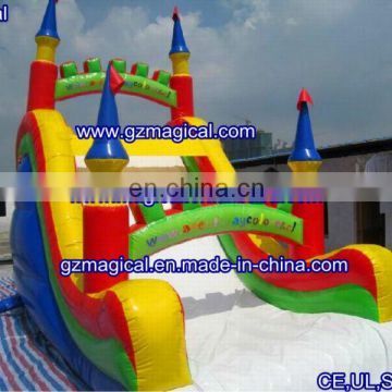 Colorful for steeple in fairy tale inflatable slide