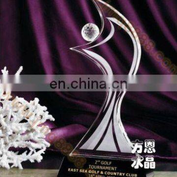 2013 crystal golf trophy award cup made in China