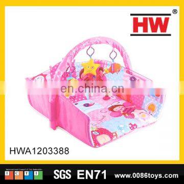 Hot sale pink cartoon soft foldable toys the children play mat