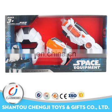 Funny plastic gun set electric space toy with sound and music