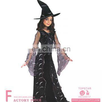 beautiful girls halloween black star witch costume with hooded cape witches costume set