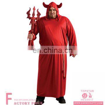 Men male plus size devil lucifer Demon costume for halloween hellfire