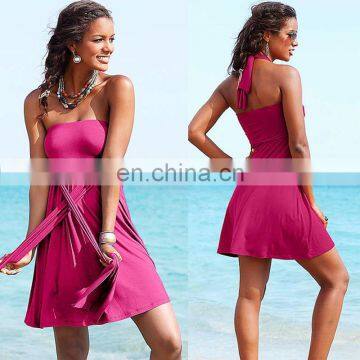 Most Popular Multi wear Removable padding Cover up Beach dress