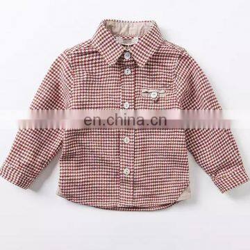 T-BSS005 Boy Cufflink Stylish Flannel French Style Shirts photo-5