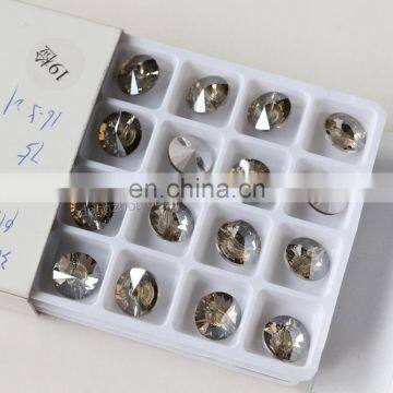 DZ-3119 Pointed Sew on Rivoli Glass Buttons for Clothing photo-2