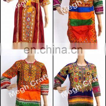 Afghani Tunic Top - Bohemian Afghani Tunic - Balochi Afghani Tunic - Afghan patchwork kurta Tunic Top