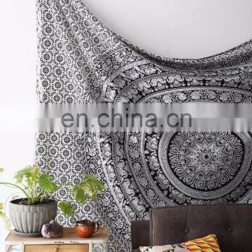 Elephant Mandala Psychedelic Tapestry Throw Indian Tapestries Wall Throw Blanket bedspread Tapestry Queen picnic Decor Wholesale