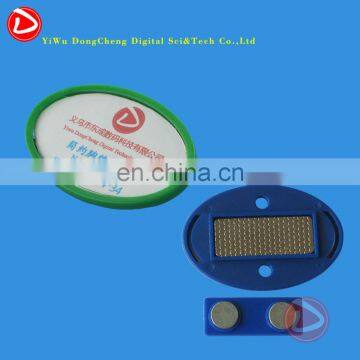 NEW 2014 54*34mm oval simple Magnetic name card With magnetic badges Factory direct sale