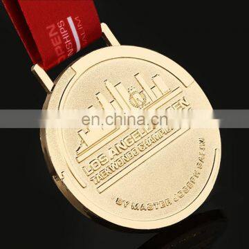 Customized high quality control gold plated 3inches taekwondo medal
