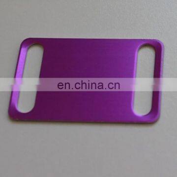 custom purple aluminum metal slide dog tags