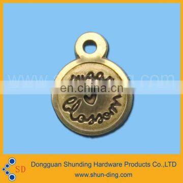 customized metal hanging golden jewelry tags