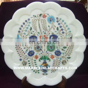 Unique Marble Inlay Plate