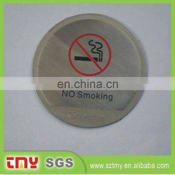 High Quality Cheap Warning Custom Stainless Steel No Smoking Signs For Desk