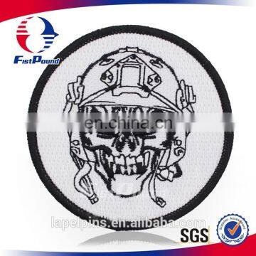 High Quality Black and White Embroidery Patch